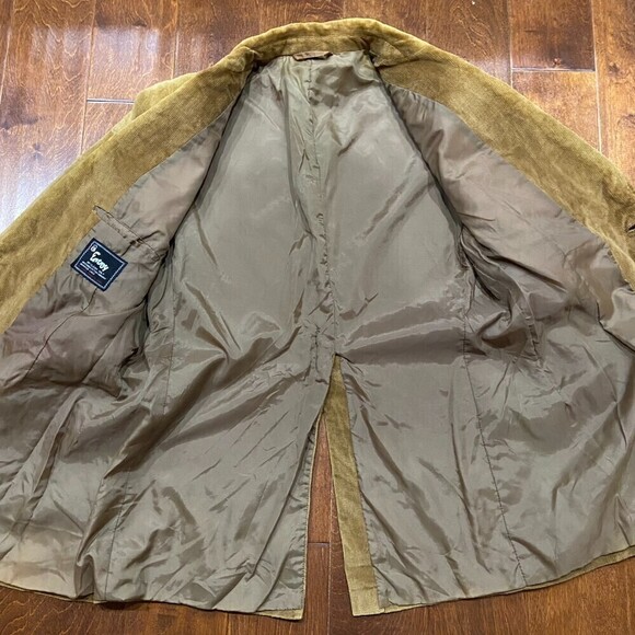 Envoy Japan Vintage Corduroy Brown Khaki Blazer Sport Coat Men's Size 44 L - Picture 4 of 8